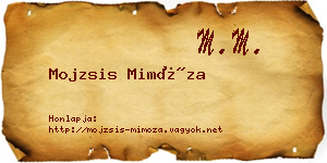 Mojzsis Mimóza névjegykártya